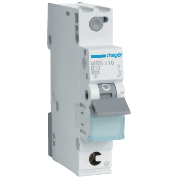 Hager Leitungsschutzschalter 1p. B-10A,6kA,1M QC MBS110